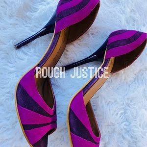COPY - Pink & Purple Suede Heels